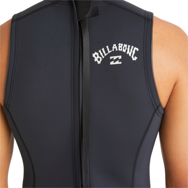 2026 Billabong Mens Absolute Natural 2/2mm Back Zip Short John Wetsuit ABYW600110 - Black